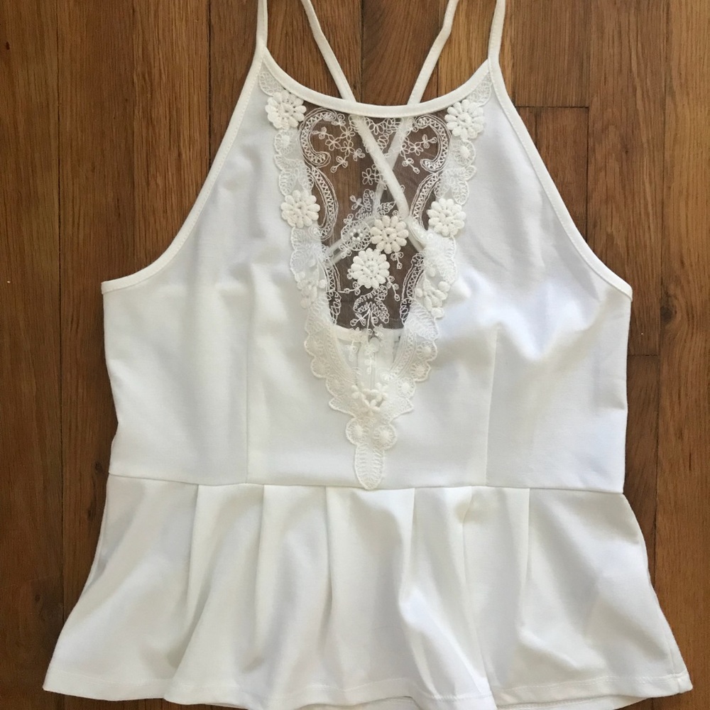 Lace white shirt